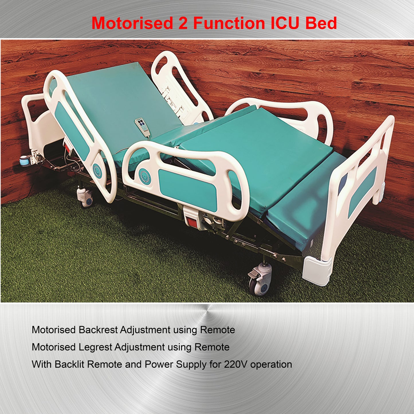 Motorised 2 Function ICU Bed on Rent